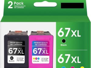 67XL Black and Tri Color Ink Cartridge for HP Deskjet